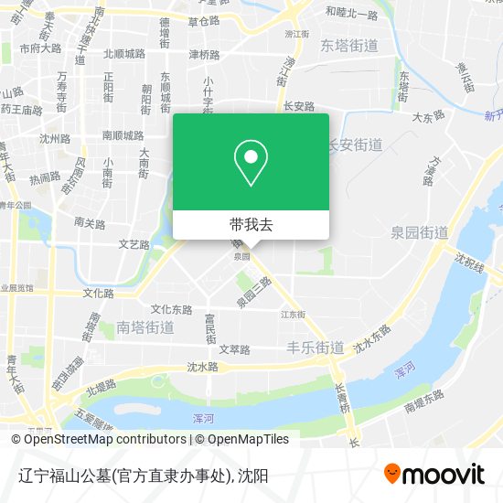 辽宁福山公墓(官方直隶办事处)地图