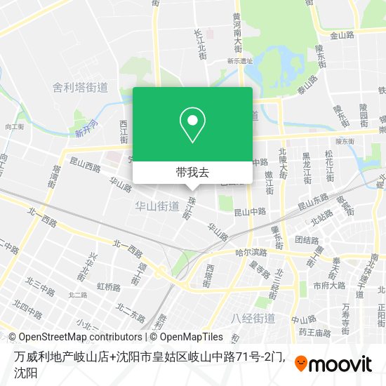 万威利地产岐山店+沈阳市皇姑区岐山中路71号-2门地图