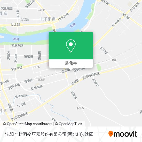 沈阳全封闭变压器股份有限公司(西北门)地图