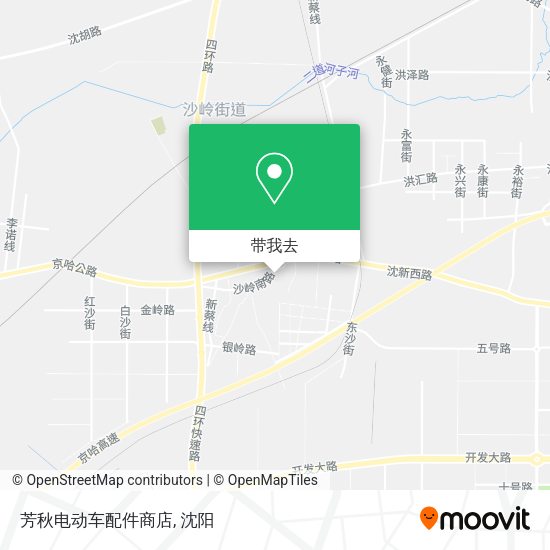 芳秋电动车配件商店地图