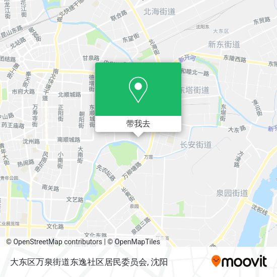 大东区万泉街道东逸社区居民委员会地图