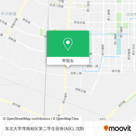 东北大学浑南校区第二学生宿舍(A区)地图