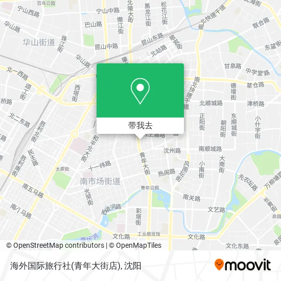 海外国际旅行社(青年大街店)地图