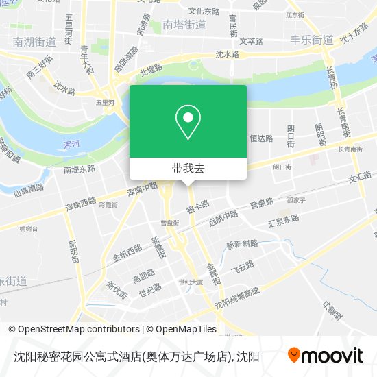 沈阳秘密花园公寓式酒店(奥体万达广场店)地图