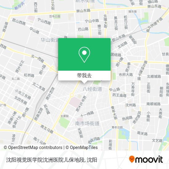 沈阳视觉医学院沈洲医院儿保地段地图