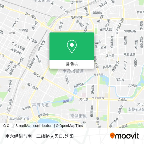 南六经街与南十二纬路交叉口地图