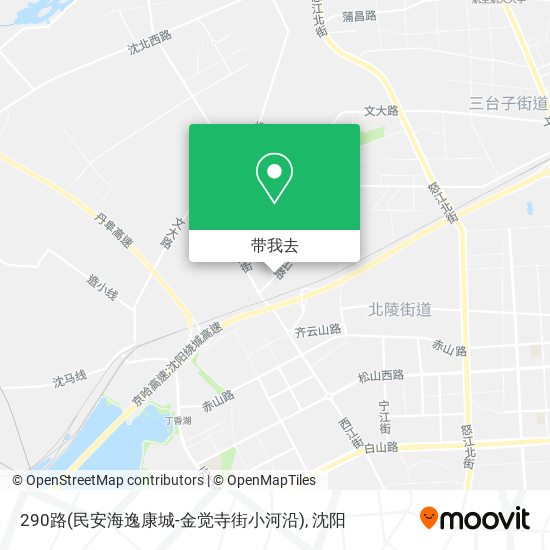 290路(民安海逸康城-金觉寺街小河沿)地图