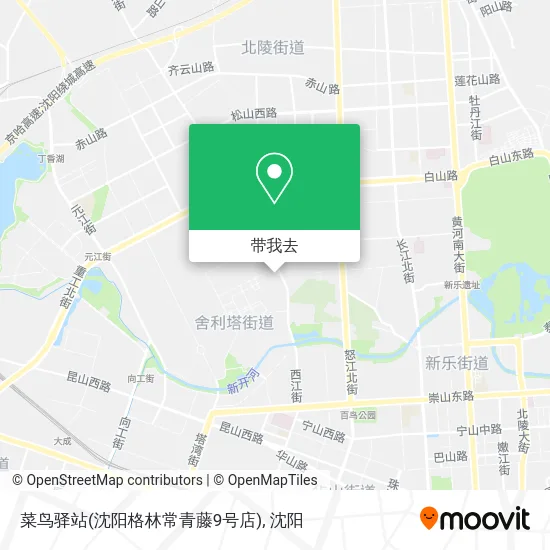 菜鸟驿站(沈阳格林常青藤9号店)地图