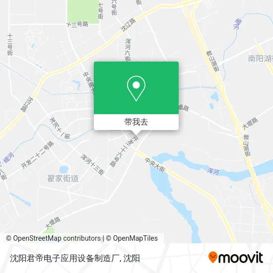 沈阳君帝电子应用设备制造厂地图