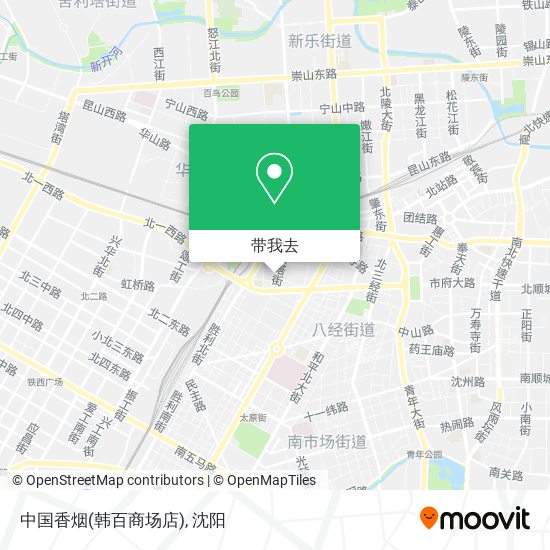 中国香烟(韩百商场店)地图