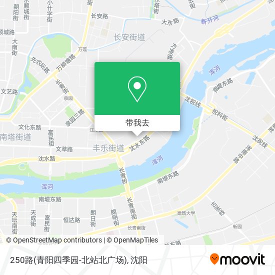 250路(青阳四季园-北站北广场)地图