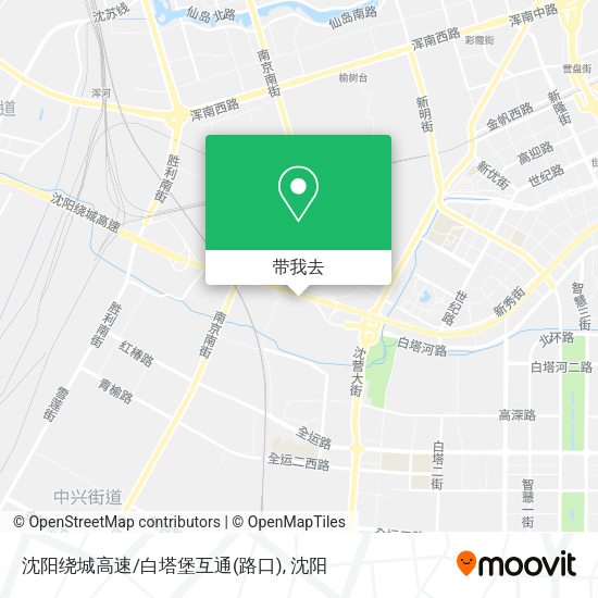 沈阳绕城高速/白塔堡互通(路口)地图
