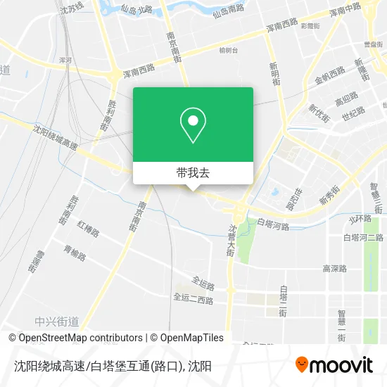 沈阳绕城高速/白塔堡互通(路口)地图