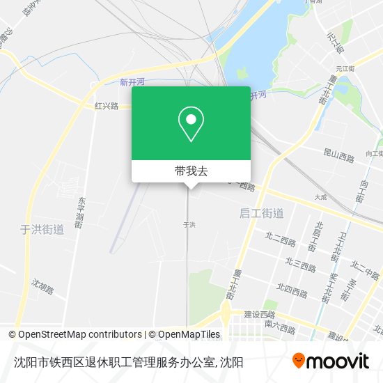 沈阳市铁西区退休职工管理服务办公室地图