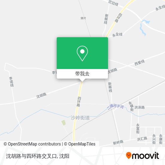 沈胡路与四环路交叉口地图