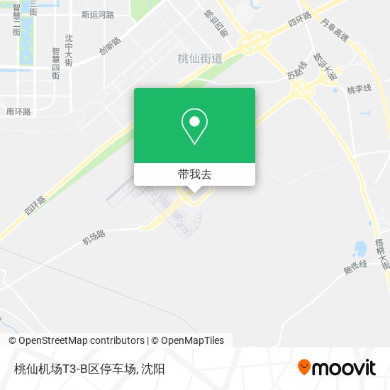 桃仙机场T3-B区停车场地图