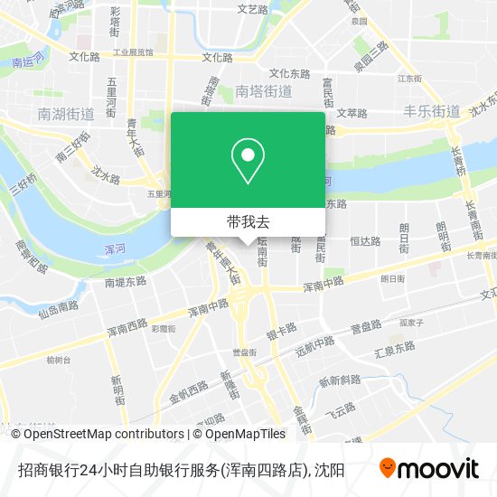 招商银行24小时自助银行服务(浑南四路店)地图