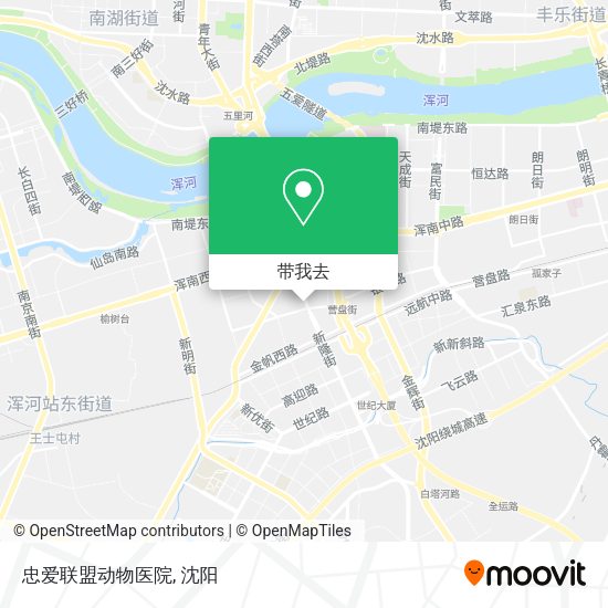 忠爱联盟动物医院地图
