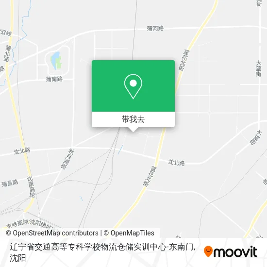 辽宁省交通高等专科学校物流仓储实训中心-东南门地图