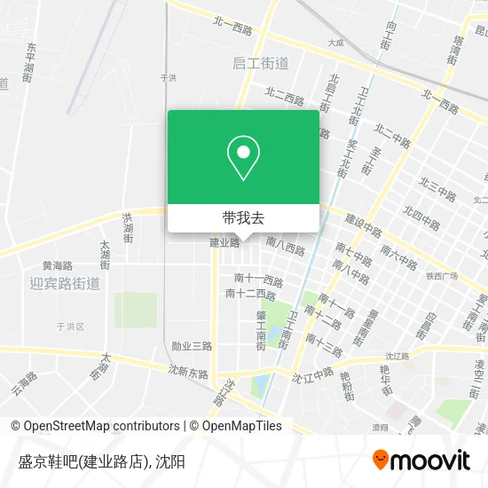 盛京鞋吧(建业路店)地图