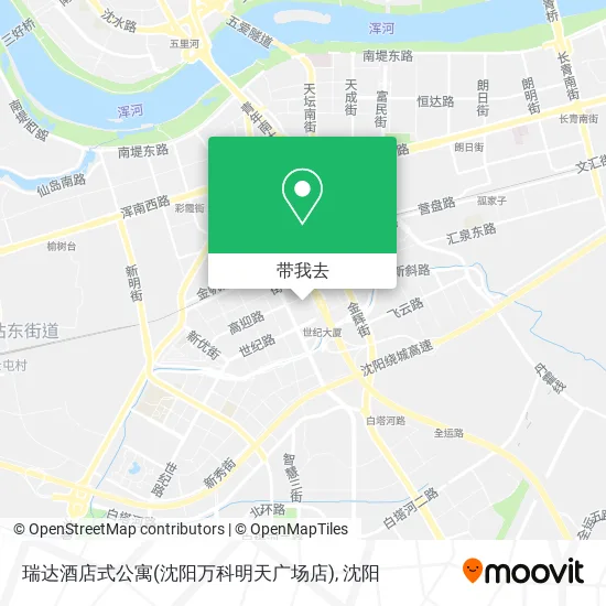 瑞达酒店式公寓(沈阳万科明天广场店)地图