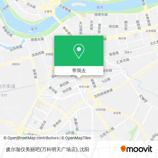 虞尔珈仪美丽吧(万科明天广场店)地图