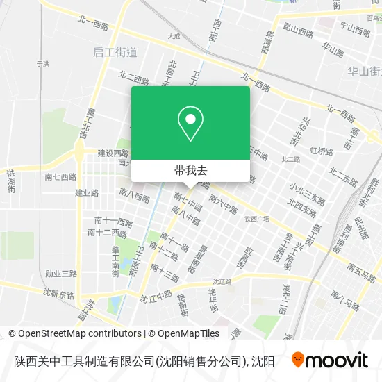 陕西关中工具制造有限公司(沈阳销售分公司)地图