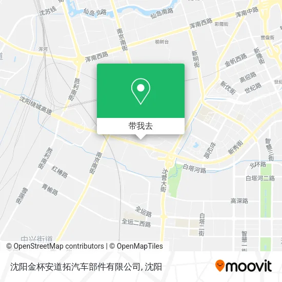 沈阳金杯安道拓汽车部件有限公司地图