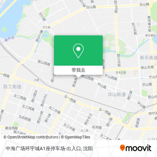 中海广场环宇城A1座停车场-出入口地图