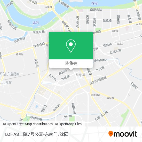 LOHAS上院7号公寓-东南门地图