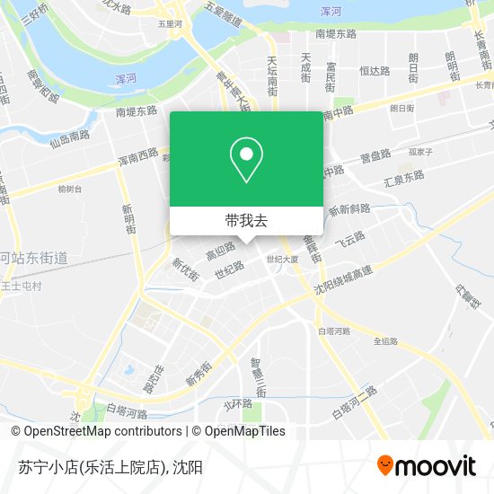 苏宁小店(乐活上院店)地图