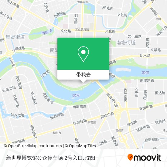 新世界博览馆公众停车场-2号入口地图