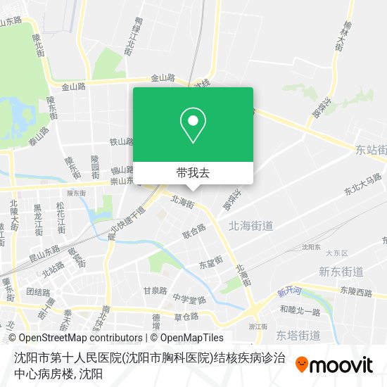 沈阳市第十人民医院(沈阳市胸科医院)结核疾病诊治中心病房楼地图