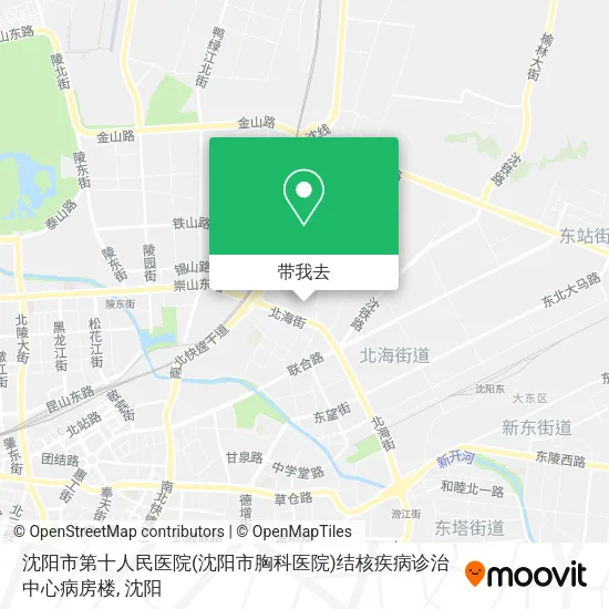 沈阳市第十人民医院(沈阳市胸科医院)结核疾病诊治中心病房楼地图