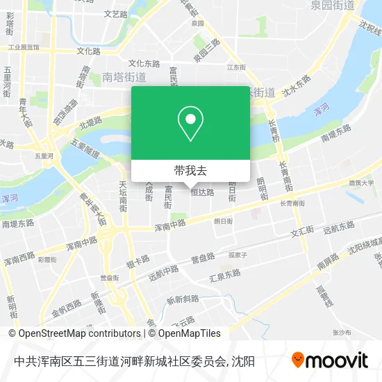 中共浑南区五三街道河畔新城社区委员会地图