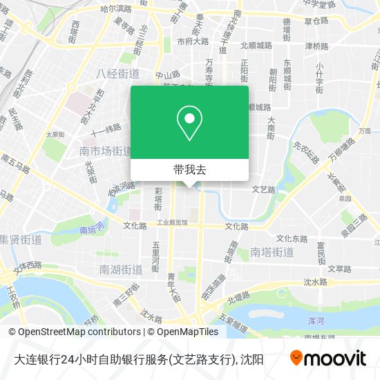 大连银行24小时自助银行服务(文艺路支行)地图