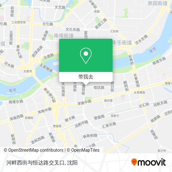 河畔西街与恒达路交叉口地图