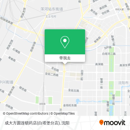 成大方圆连锁药店(白塔堡分店)地图