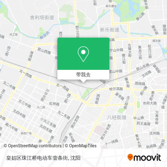 皇姑区珠江桥电动车壹条街地图