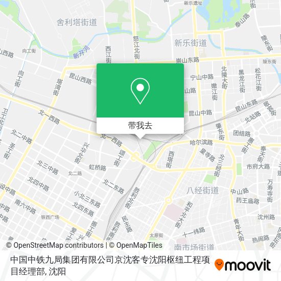 中国中铁九局集团有限公司京沈客专沈阳枢纽工程项目经理部地图