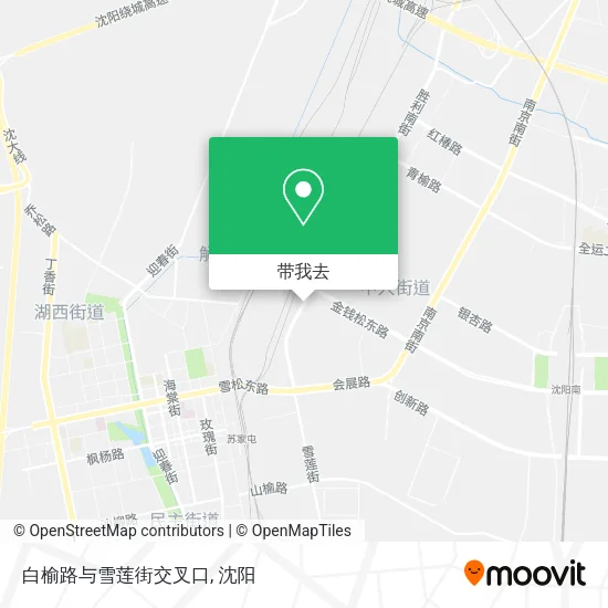 白榆路与雪莲街交叉口地图