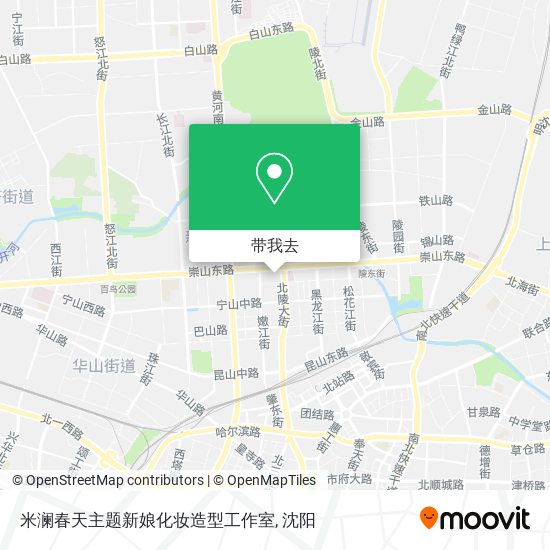 米澜春天主题新娘化妆造型工作室地图