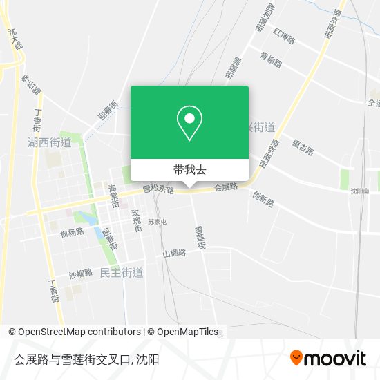 会展路与雪莲街交叉口地图