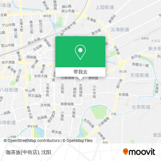 咖茶族(中街店)地图