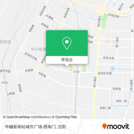 华樾新南站城市广场-西南门地图