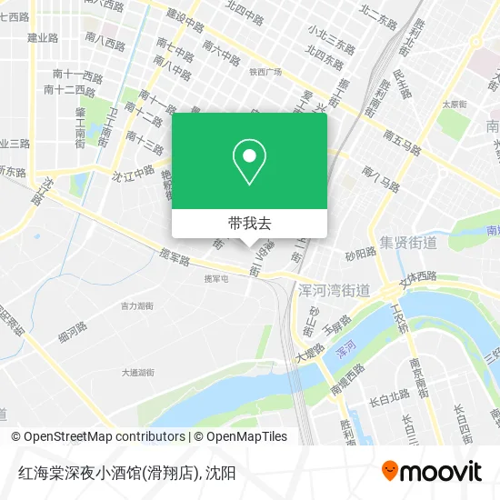 红海棠深夜小酒馆(滑翔店)地图