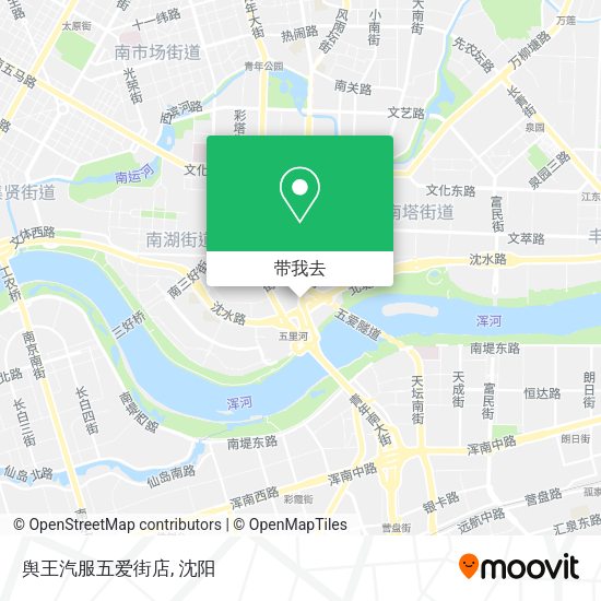 舆王汽服五爱街店地图