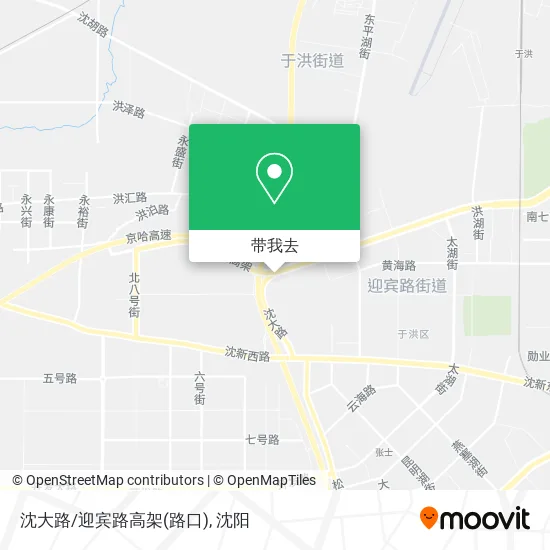 沈大路/迎宾路高架(路口)地图