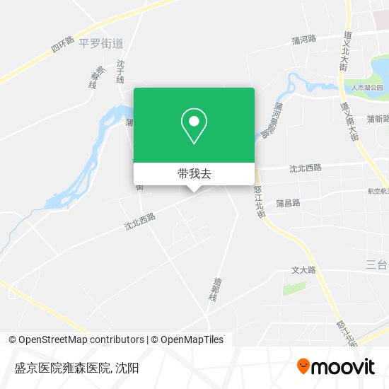 盛京医院雍森医院地图