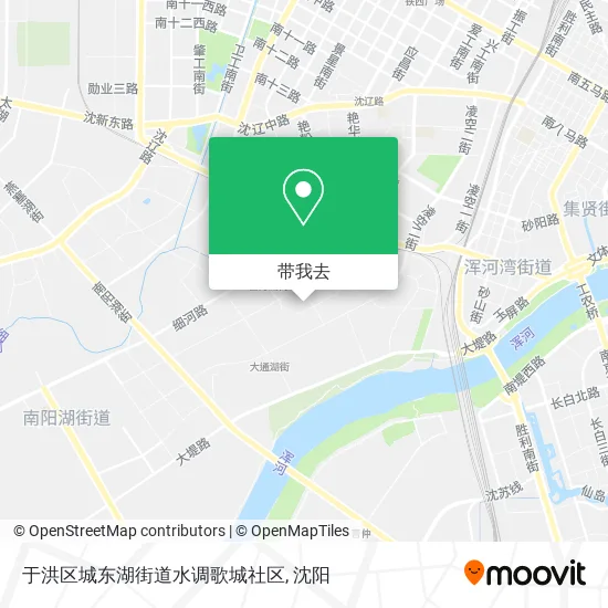于洪区城东湖街道水调歌城社区地图